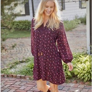 NWT women’s Matilda Jane Purple/Burgundy Long Sleeve Dress Size Small